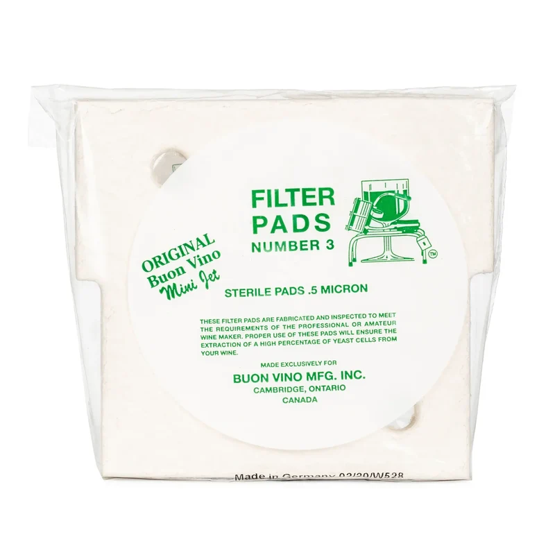 Tampons Filtrants Buon Vino Mini Jet #3 (stériles) – 0,5–1 µm