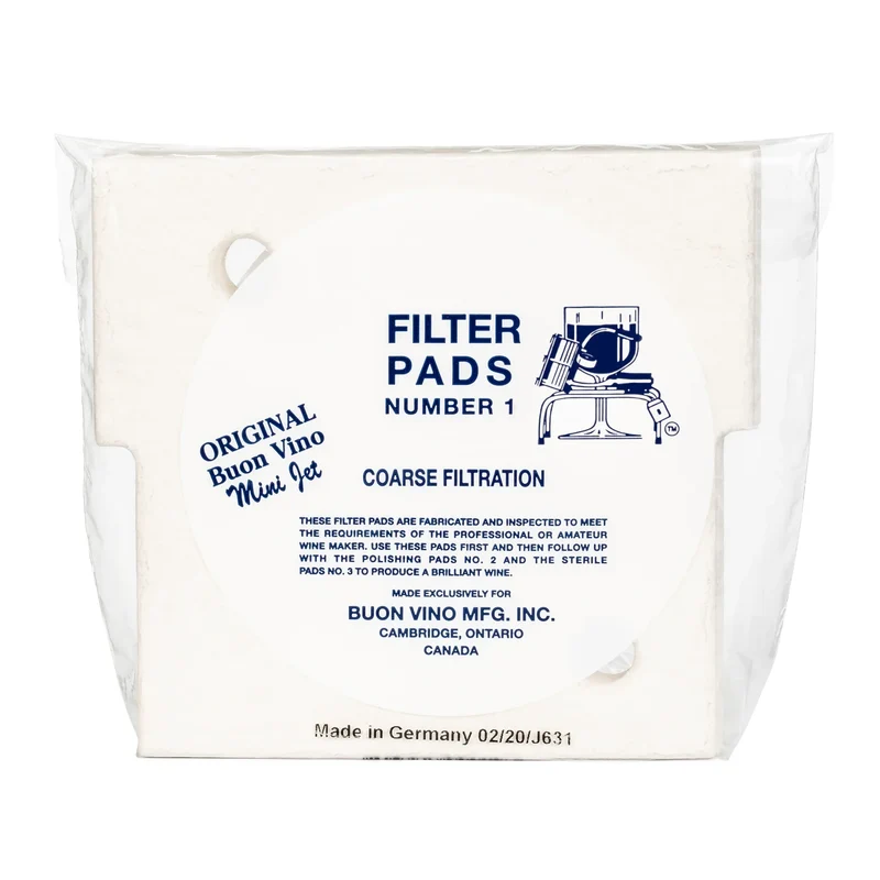 Tampons Filtrants Buon Vino Mini Jet #1 (grossiers) – 5–7 µm