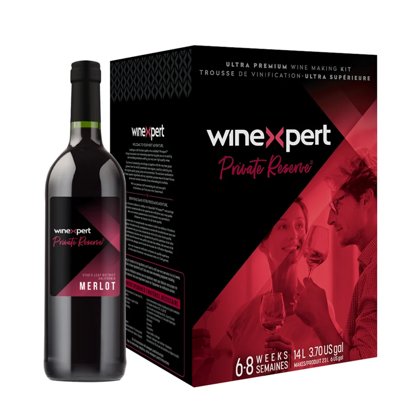 Kit de vin maison – Merlot, Stag’s Leap, Californie (Winexpert Private Reserve)