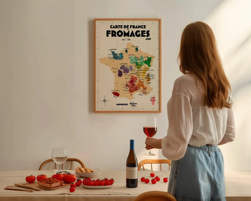 Carte de France des Fromages AOP