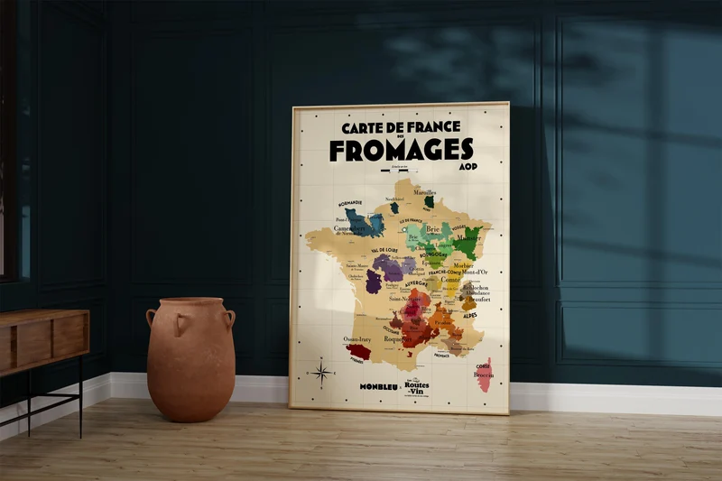Carte de France des Fromages AOP