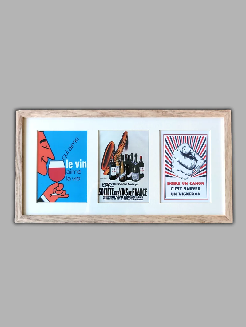 Cadre trio Les Affiches vintage