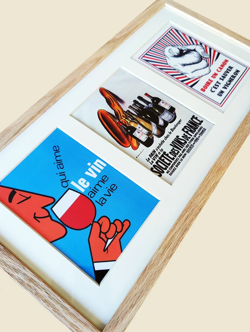 Cadre trio Les Affiches vintage