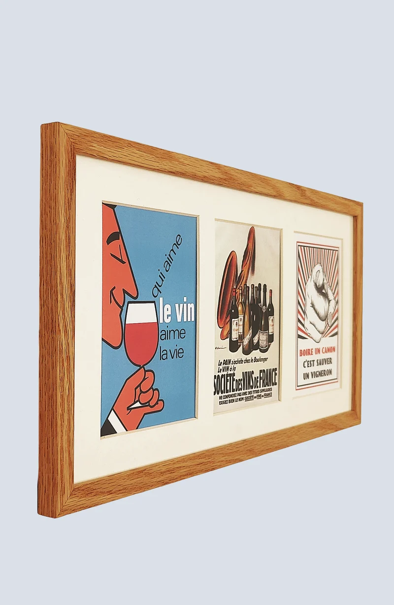 Cadre trio Les Affiches vintage