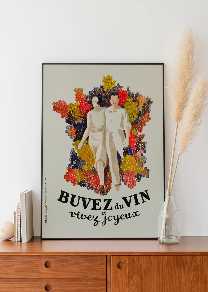 Affiche Buvez du vin
