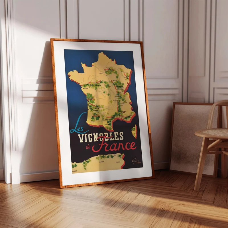 Affiche Les Vignobles de France