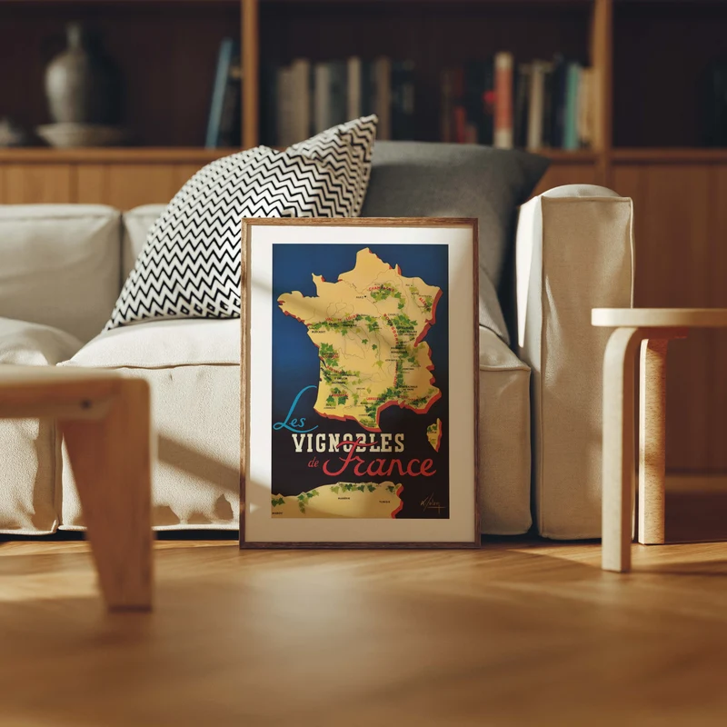 Affiche Les Vignobles de France