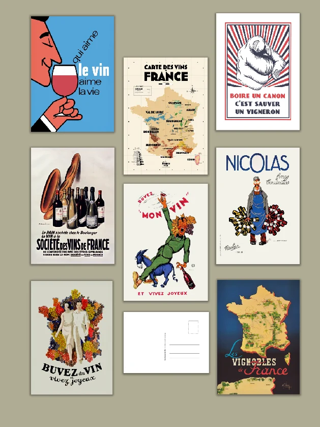 Pack 8 cartes postales - Les Publicités vintage 👉-20%