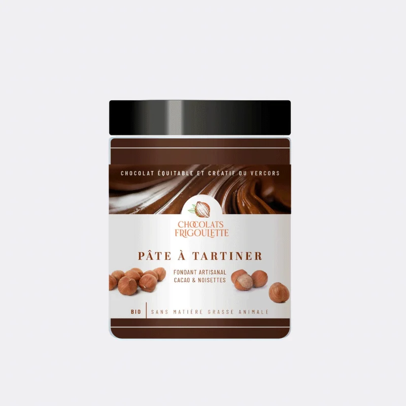 Pâte à Tartiner Artisanale Bio (sans huile de palme) Noisettes et Cacao | 240g