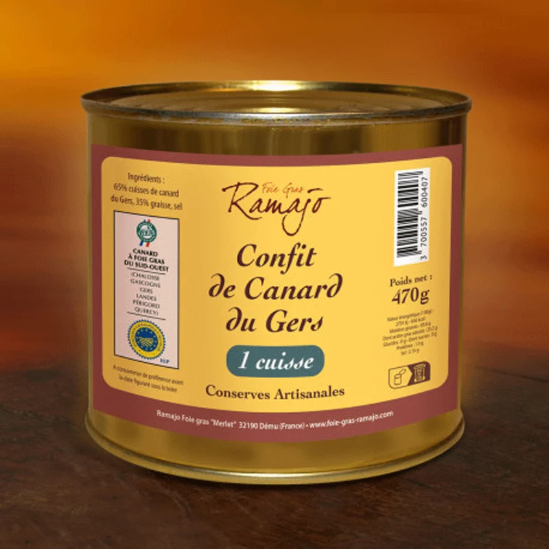 Confit de Canard IGP Gers | 1 cuisse | 470g
