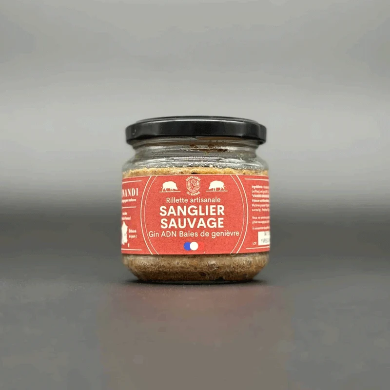 Rillette de Sanglier Sauvage Français au Gin ADN et Baies de Genièvre | 100g