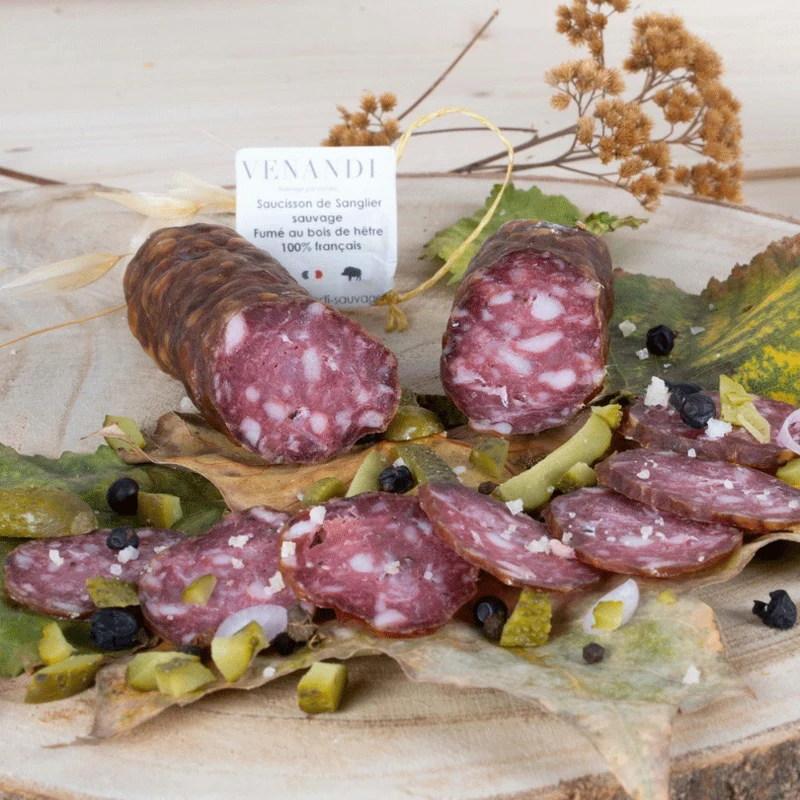 Saucisson de Sanglier Fumé au Bois de Hêtre | 180g