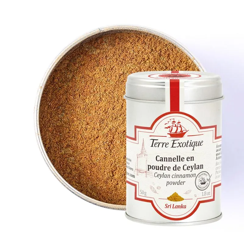 Cannelle en poudre de Ceylan - Terre Exotique 50 g