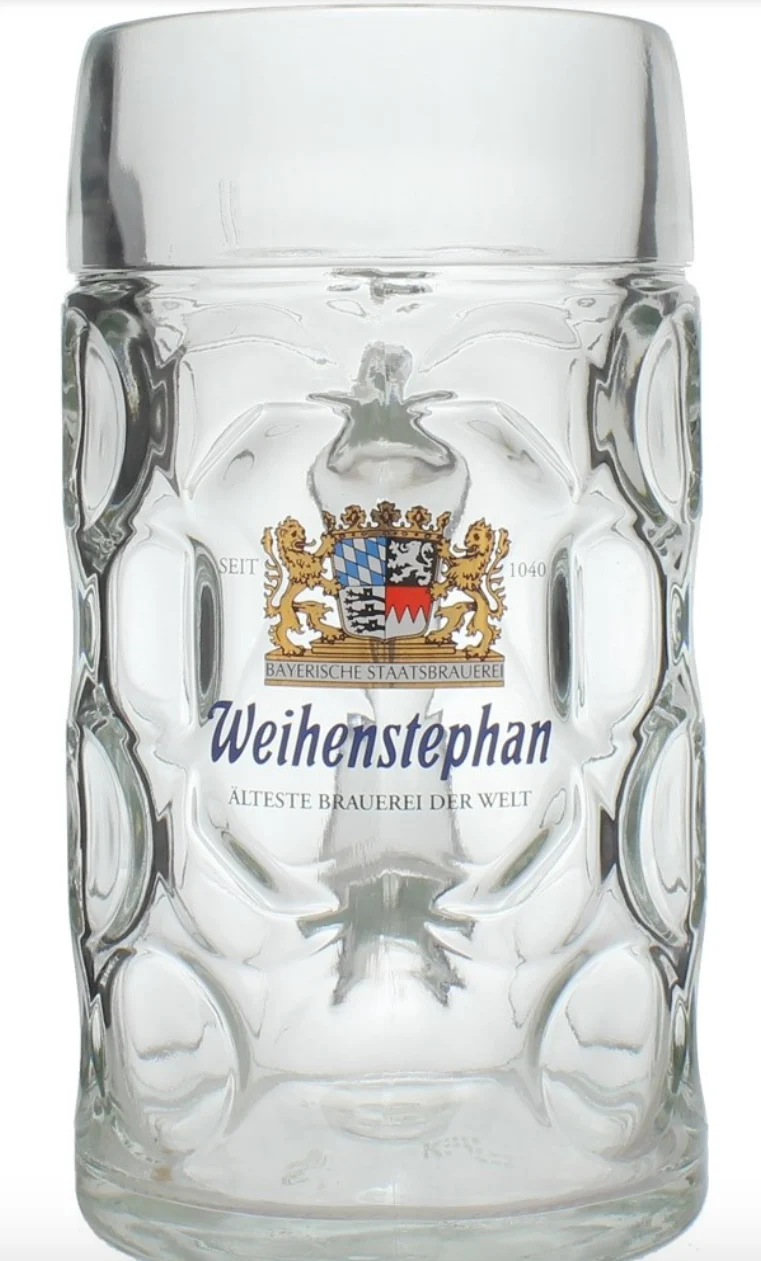 Verre à bière chope weihenstephan 1L