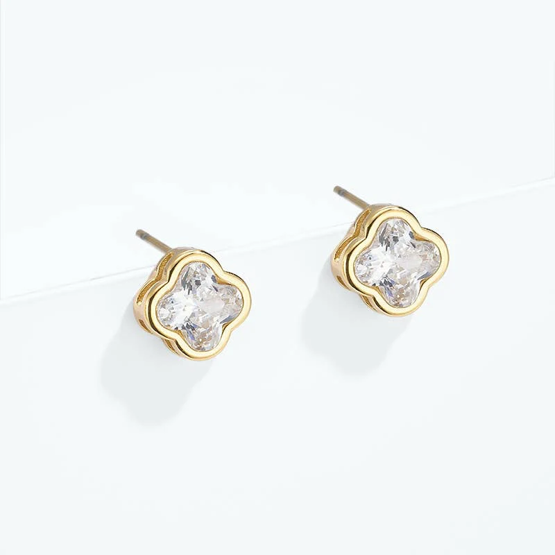 Boucles d'oreille - Trèfle doré