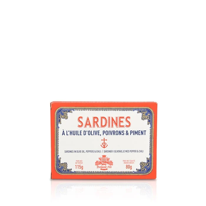 Sardines à l'Huile d'Olive, Poivrons & Piment | 115g