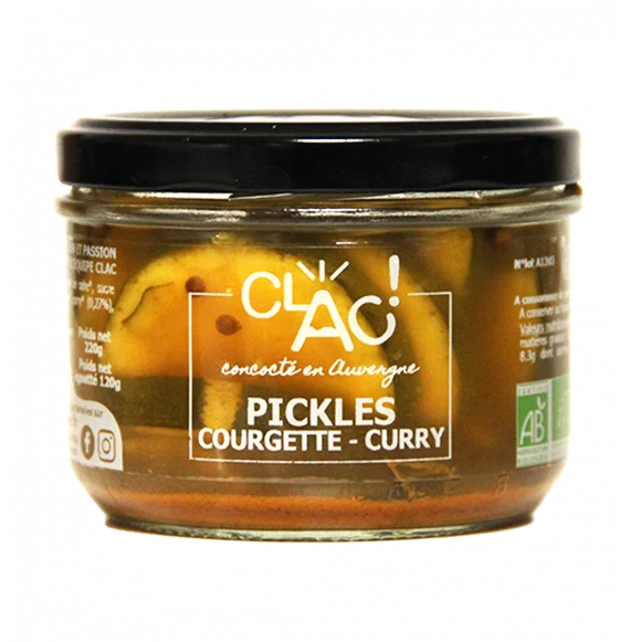 Pickles de Courgettes Curry Bio | 220g