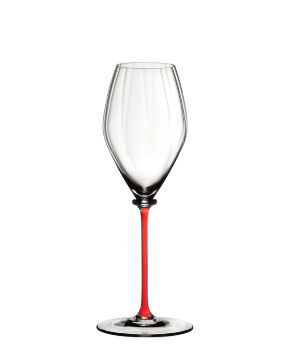 Verre à vin blanc pied rouge