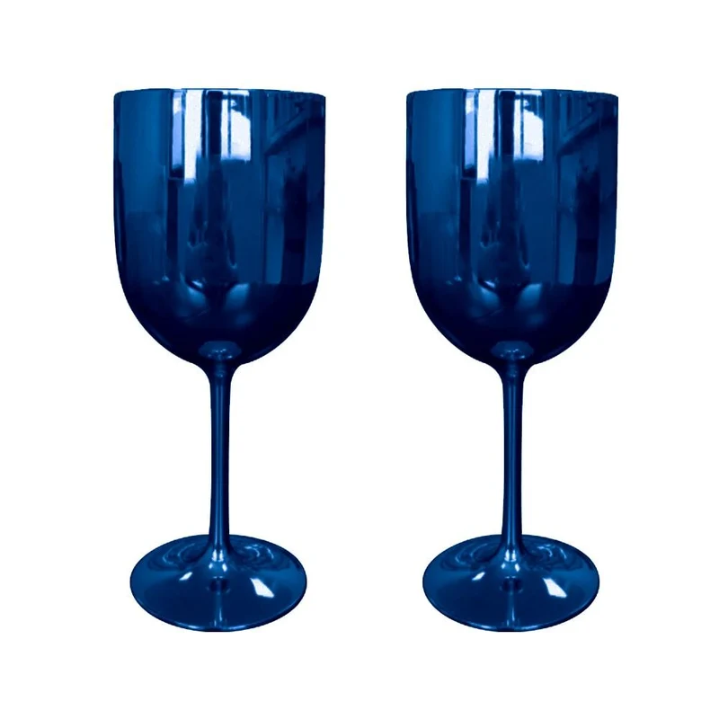 Verre à vin bleu