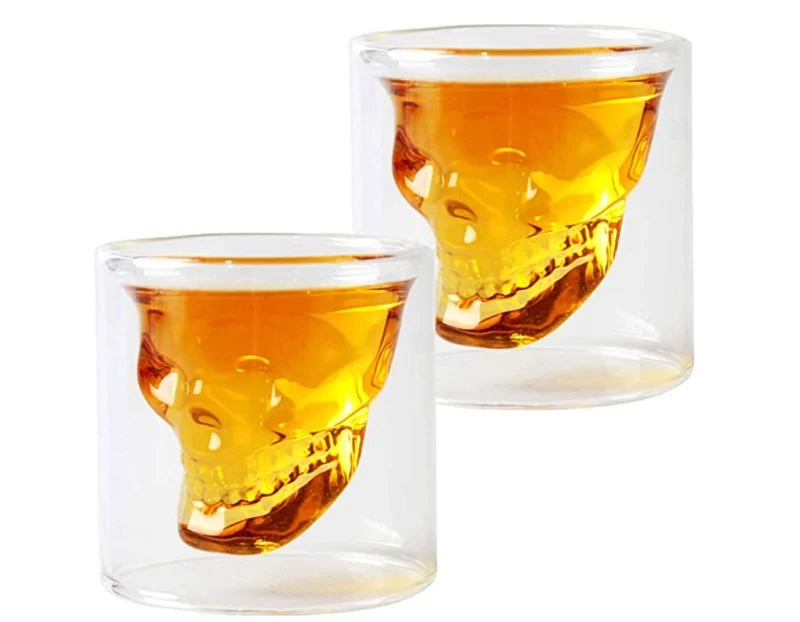 Verre à whisky tête de mort