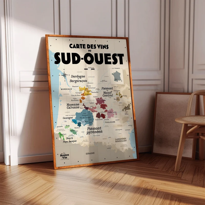 Carte des vins du Sud-Ouest