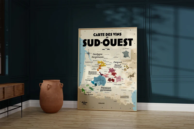 Carte des vins du Sud-Ouest