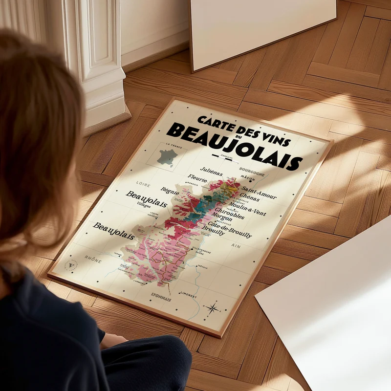 Carte des vins du Beaujolais