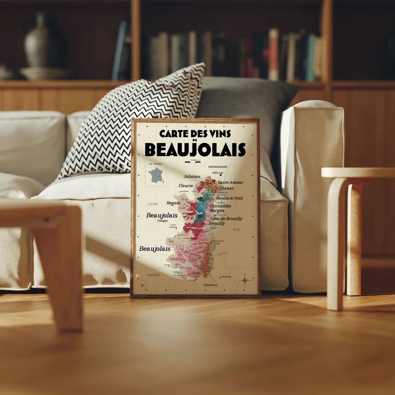 Carte des vins du Beaujolais