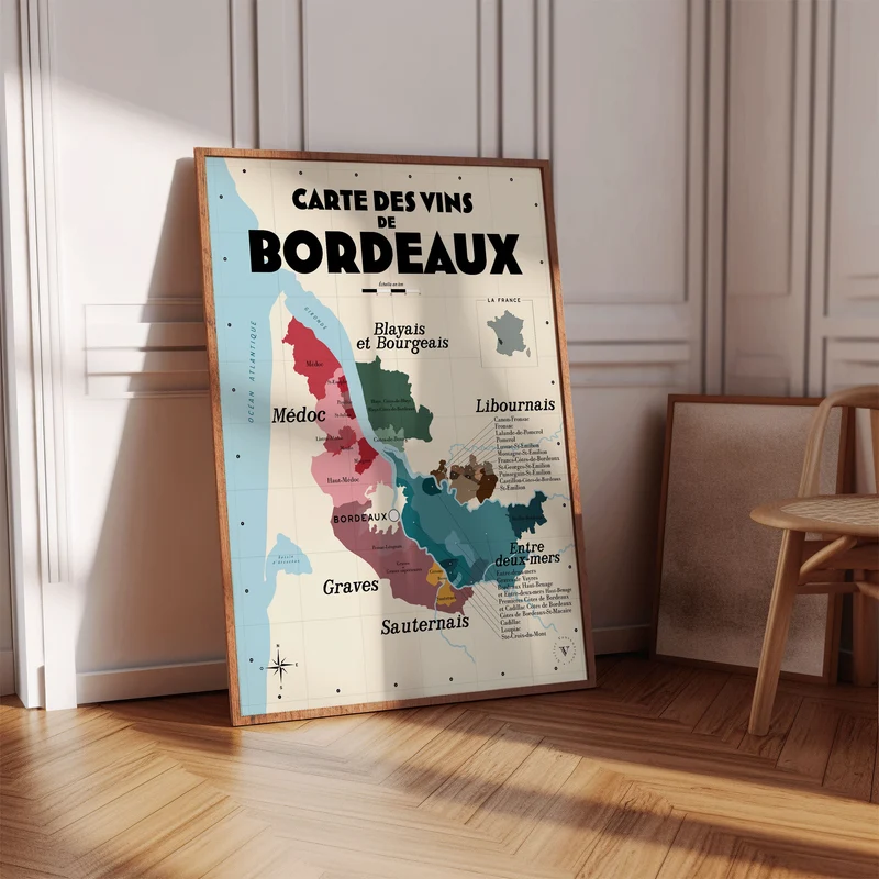 Carte des vins de Bordeaux