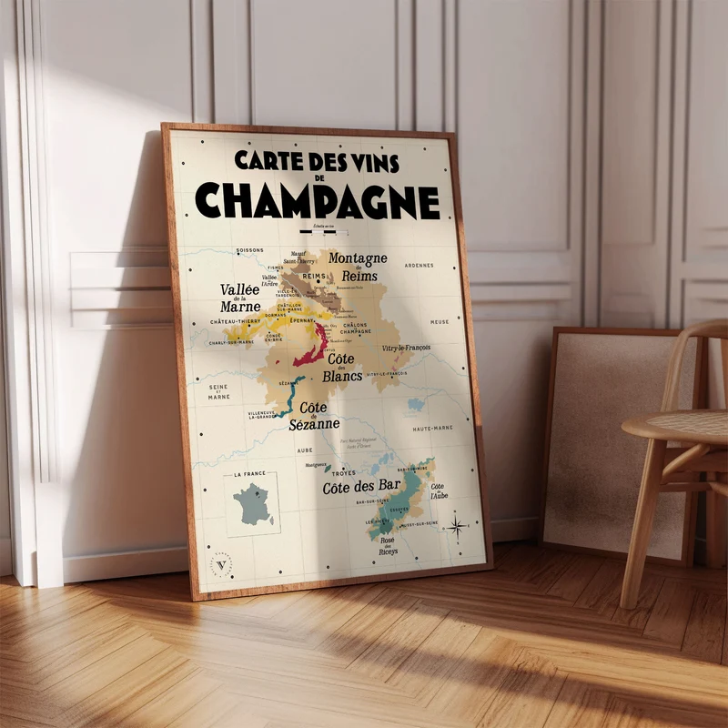 Carte des vins de Champagne