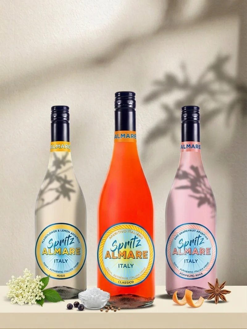 Coffret Trio Almare Spritz - 3 Saveurs Aperitivo Italiano Prêtes à Boire