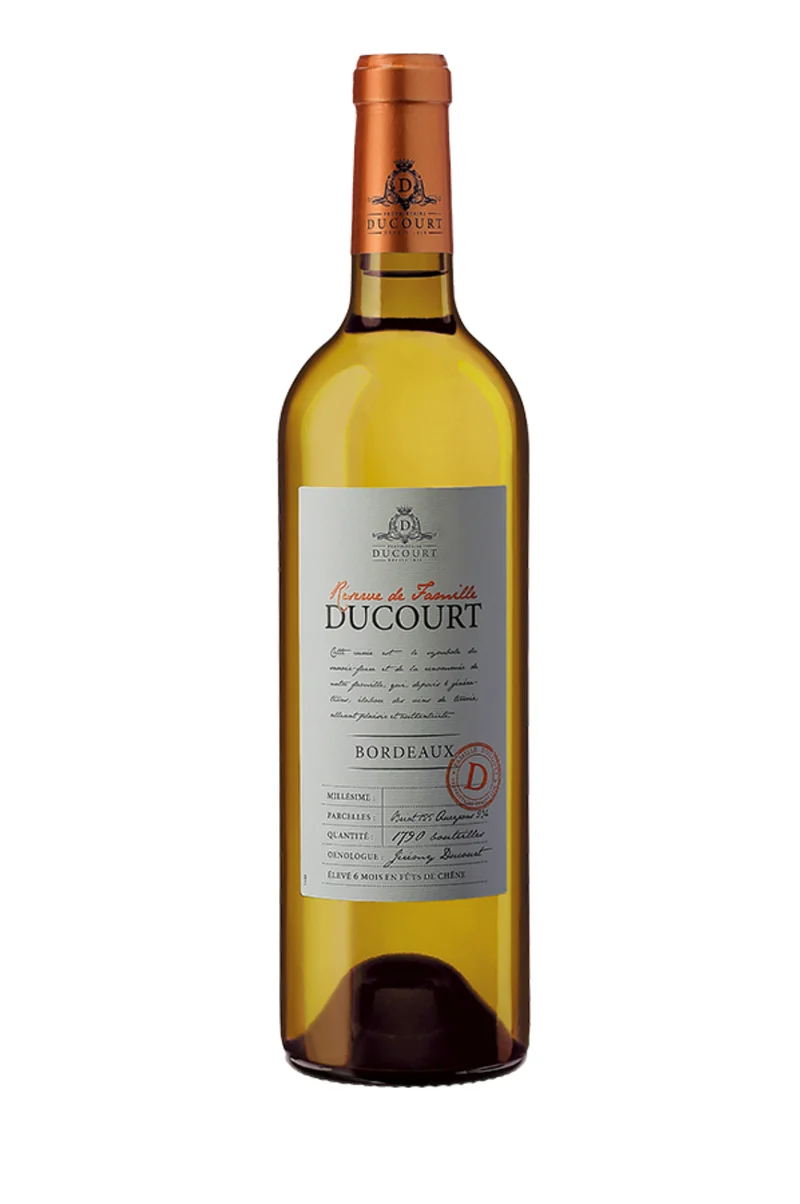 DUCOURT RÉSERVE DE FAMILLE BLANC - AOC BORDEAUX - 2022 - 6 bouteilles x 12,00€