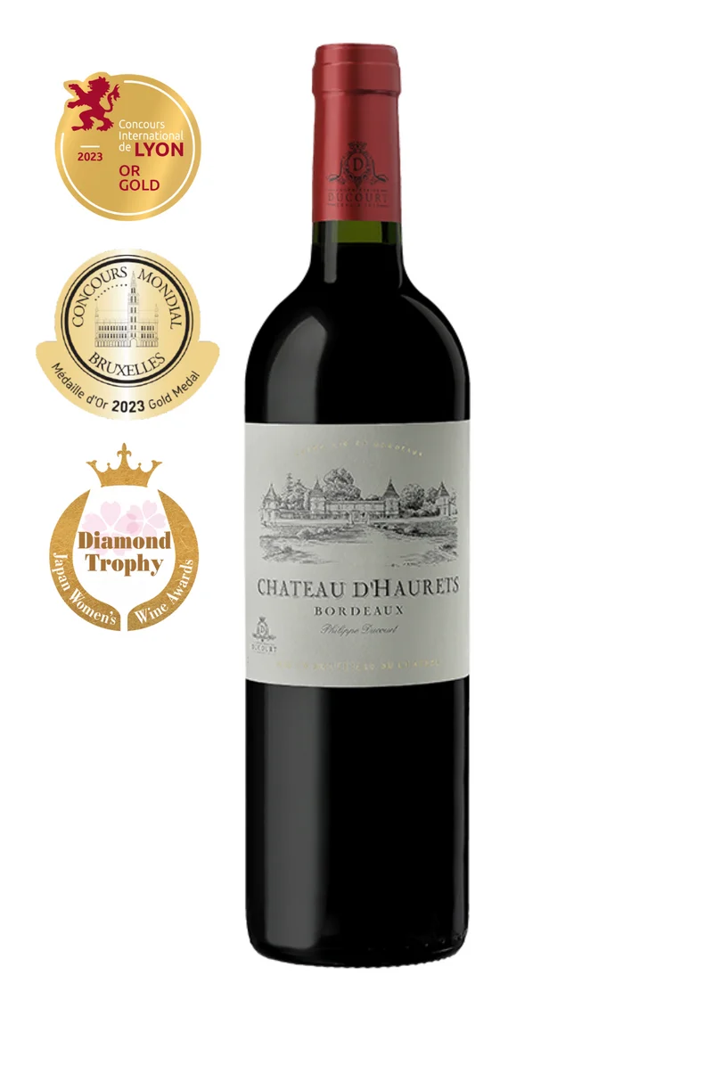 CHÂTEAU D'HAURETS ROUGE - AOC BORDEAUX - 2020 - 6 bouteilles x 8,50€