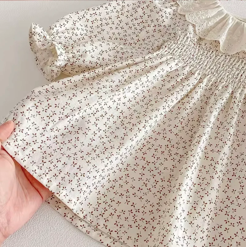 Robe florale d’automne en coton – Automne-Hiver