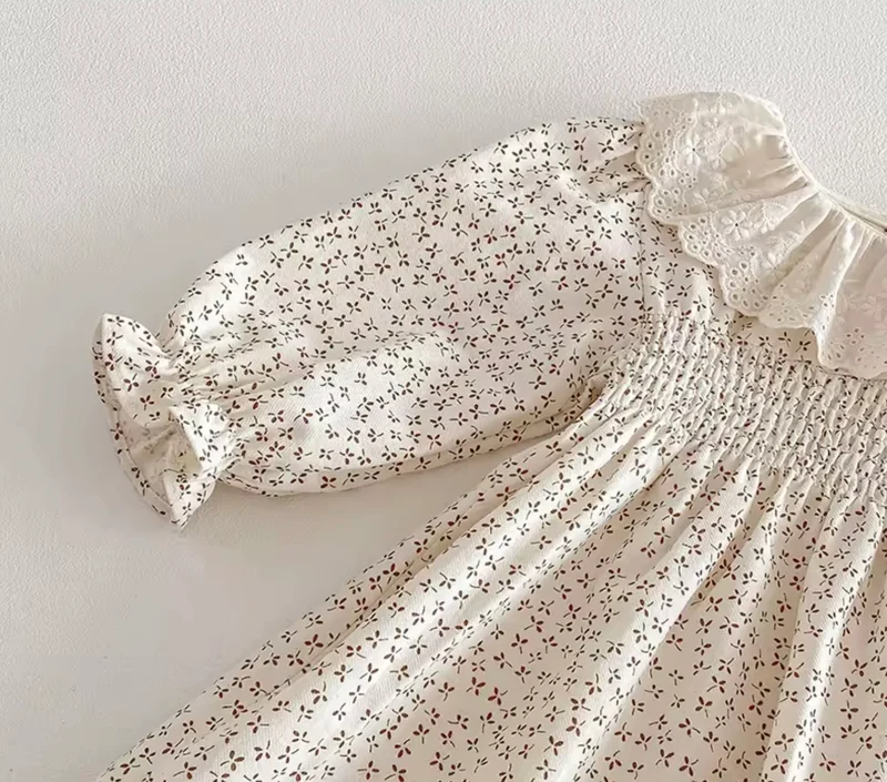 Robe florale d’automne en coton – Automne-Hiver