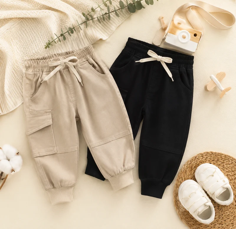 Pantalon cargo pour bébé et garçon – Automne-Hiver