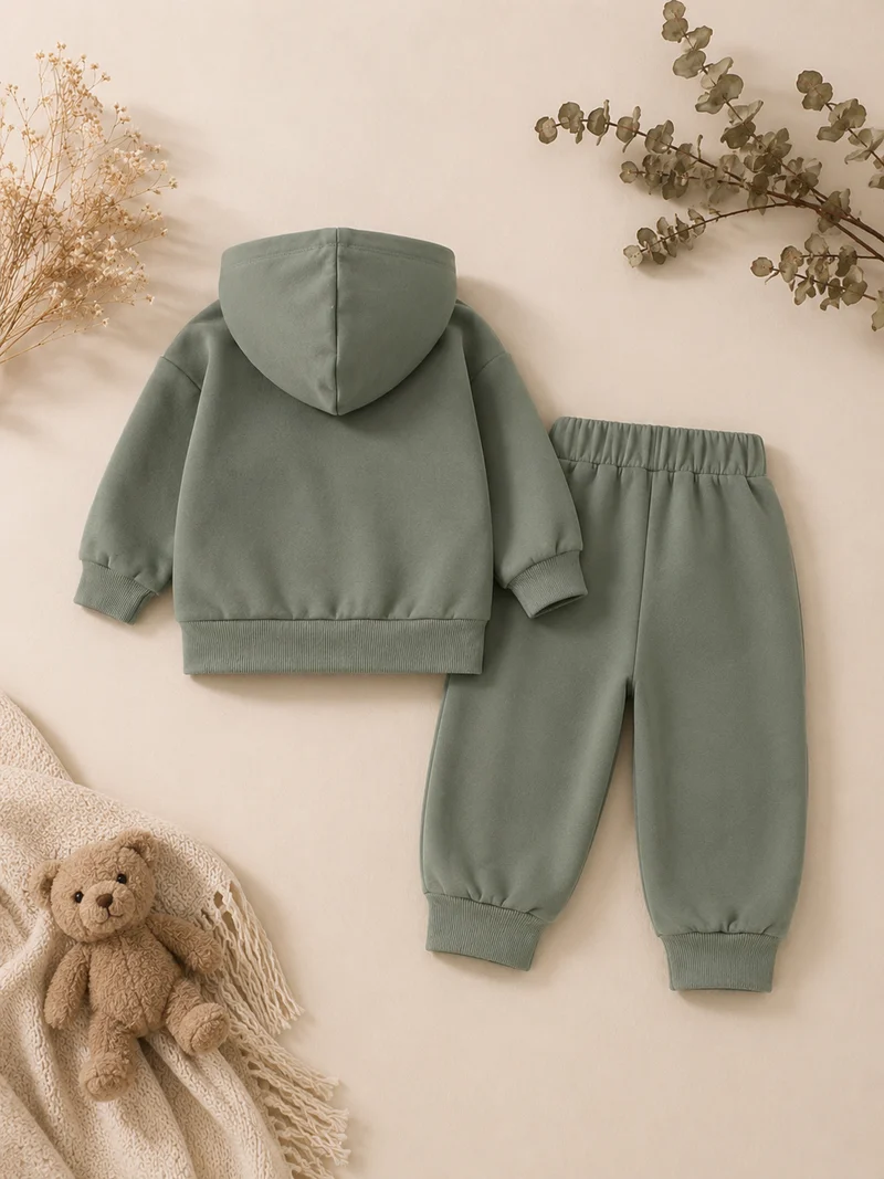 Ensemble deux pièces unisexe à capuche en coton – Automne-Hiver