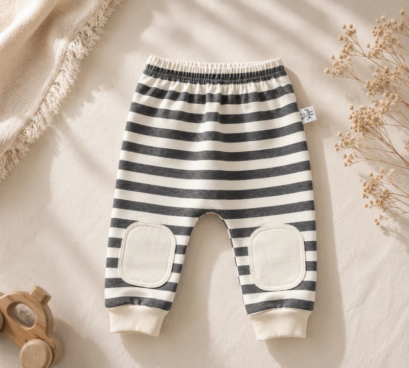 Ensemble bébé garçon rayé en coton doux – Automne-Hiver