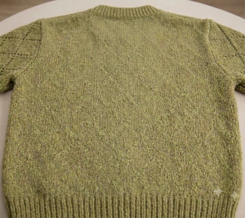 Cardigan olive en tricot ajouré pour bébé et fille – Automne-Hiver
