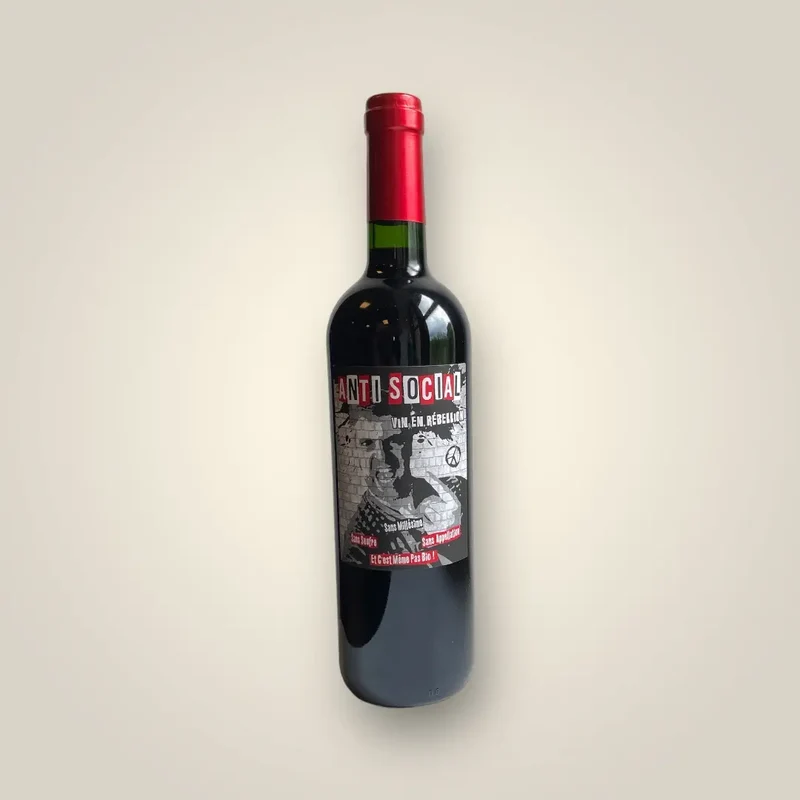 Vin de France rouge – Cuvée « Anti Social » sans soufre