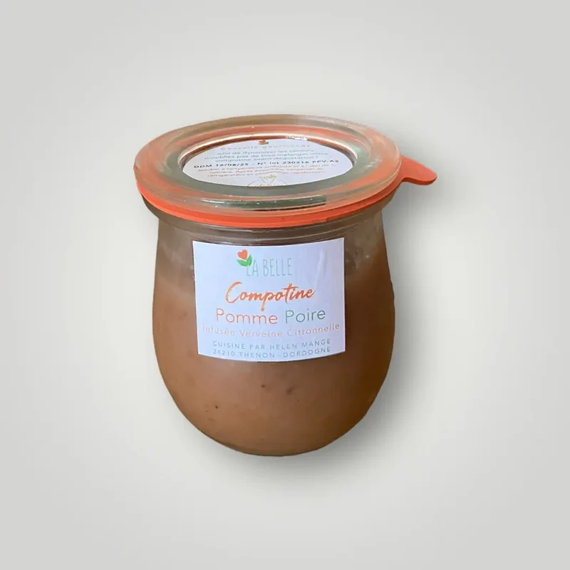 Compotine Pomme - Poire Verveine - 220 ml