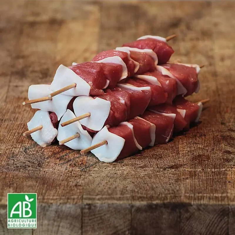 Kit brochette boeuf Bio – 500g