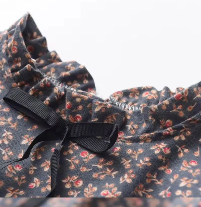Robes fille fleuries d’automne deux couleurs – coton doux Kali -