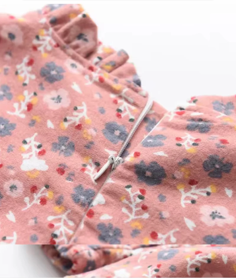 Robes fille fleuries d’automne deux couleurs – coton doux Kali -