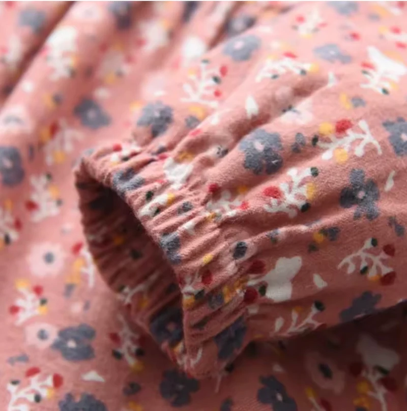 Robes fille fleuries d’automne deux couleurs – coton doux Kali -