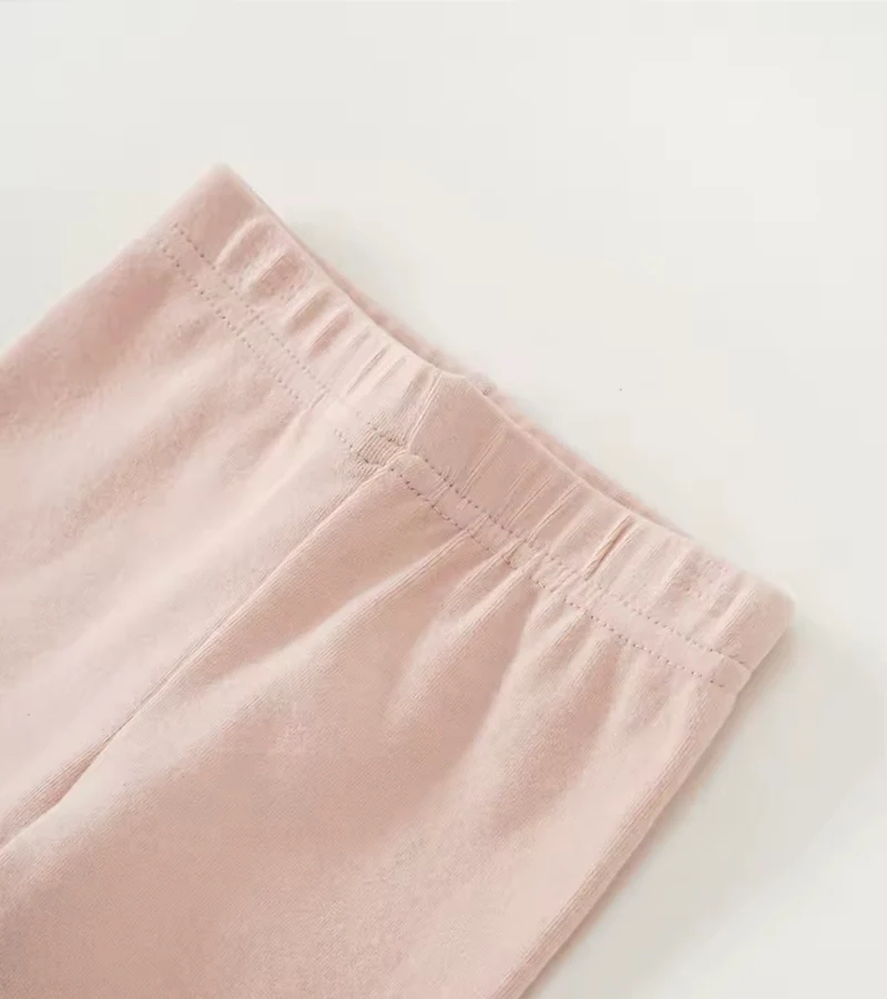 Leggings pour filles en coton doux – Kaki Lilas