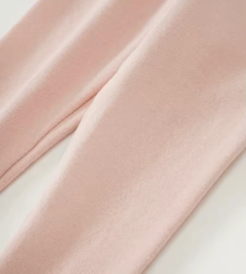 Leggings pour filles en coton doux – Kaki Lilas