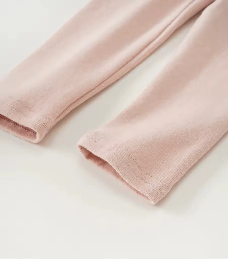 Leggings pour filles en coton doux – Kaki Lilas
