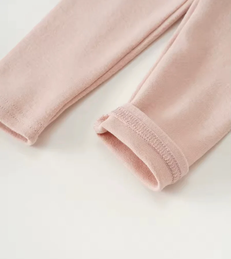Leggings pour filles en coton doux – Kaki Lilas