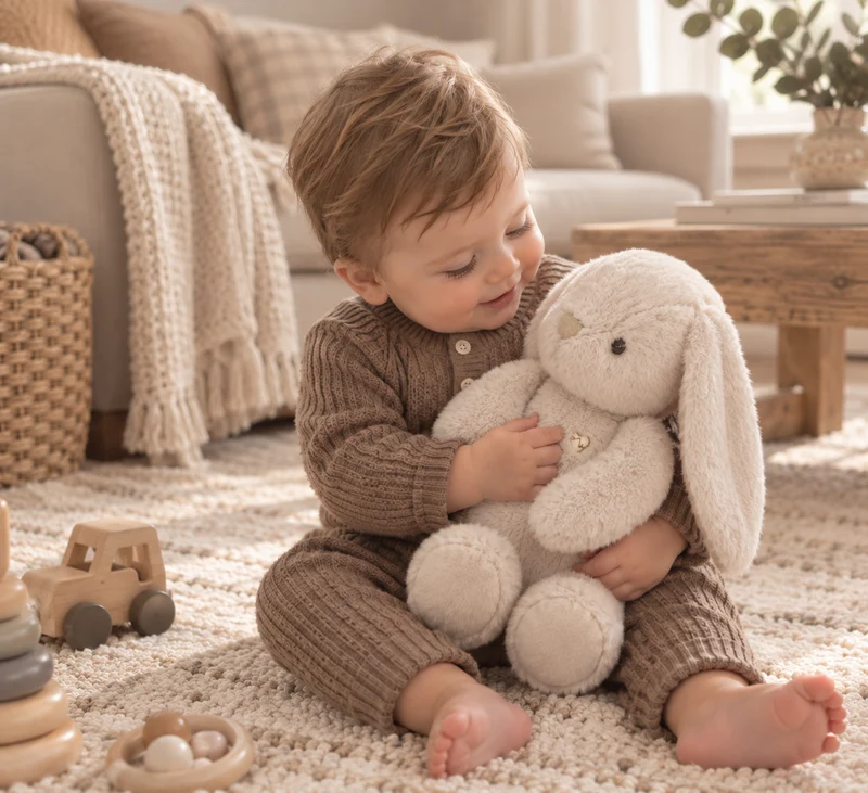Combinaison bébé garçon tricot coton – Kaki lilas